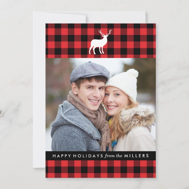 Festiva Funda roja y estadio blanco | Tarjeta fotográfica  (Anverso)