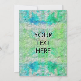 Festiva Funky Watercolor Tie Dye Gracias Tarjeta en blanco
