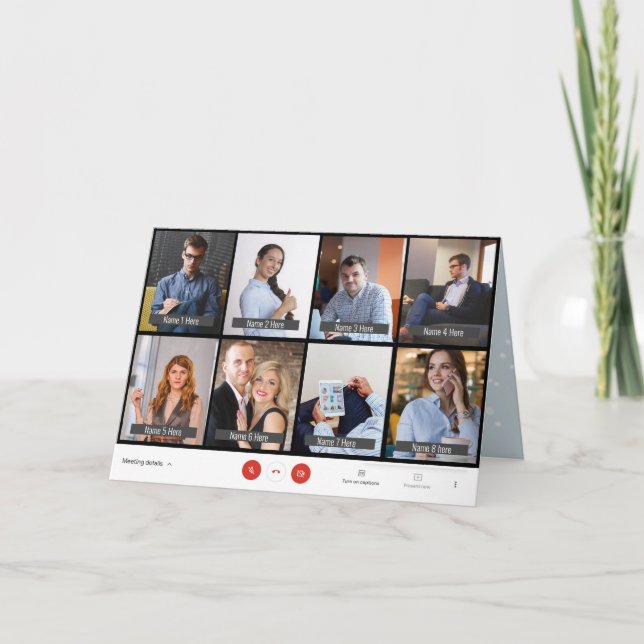 Festiva Funny 8 Navidades Spot Zoom Tarjeta de felicitació (Anverso)