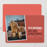 Funny Cat Navidades Tarjeta Navidades Red Meowy