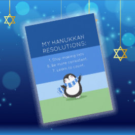 Festiva Funny Chanukah Hanukkah Resolución Tarjeta de vaca