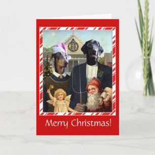 Festiva Funny Navidades de perro tarjeta de la parodia gót
