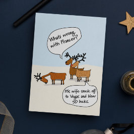 Festiva Funny Navidades reno Vegas tarjeta de vacaciones d
