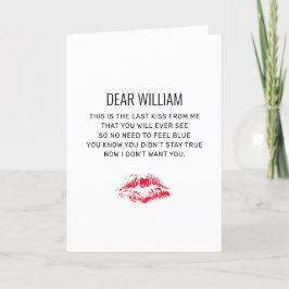 Festiva Funny tarjeta anti Día de San Valentín poema Red K