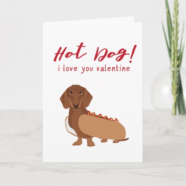Festiva Funny tarjeta de Día de San Valentín de perro cali (Anverso)