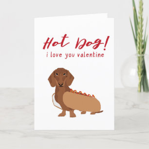 Festiva Funny tarjeta de Día de San Valentín de perro cali