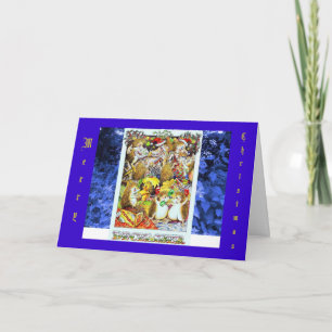 Festiva Funny tarjeta de Navidades de Hedgehog