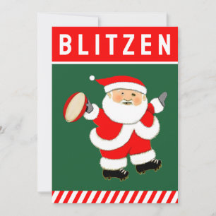 Festiva Funny tarjeta de Navidades deportivos Rugby