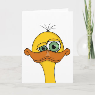 Festiva Funny tarjeta de Personalizado en blanco para pato