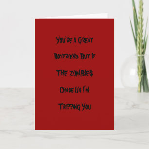 Festiva Funny tarjeta de San Valentín Zombie