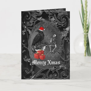 Festiva Funny tarjeta de vacaciones para Navidades negros 