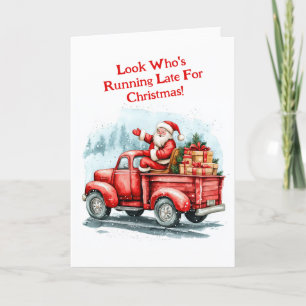 Festiva Funny tarjeta de vacaciones plegada para Navidades
