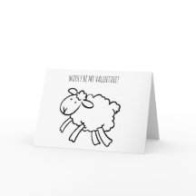 FUNNY Valentine Sheep Wooly sé mi tarjeta de San V