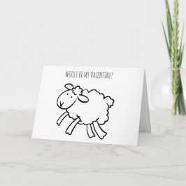 Festiva FUNNY Valentine Sheep Wooly sé mi tarjeta de San V