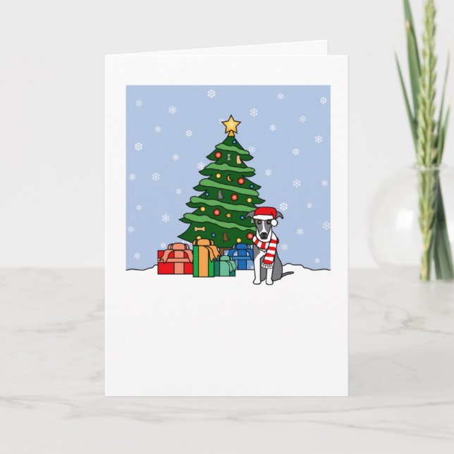 Festiva Galgo italiano que grita la buena tarjeta de (Anverso)