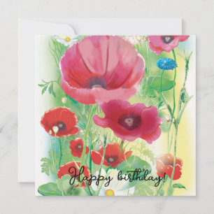 Festiva Ganas rojas de la tarjeta de saludo