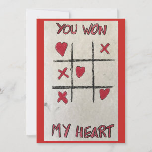 Festiva Ganaste mi corazón - tarjeta Día de San Valentín