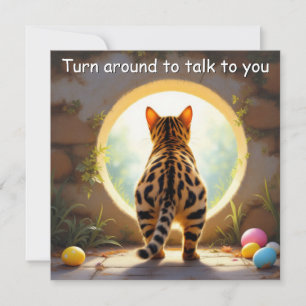 Festiva Gato de Bengala - Tarjeta de vacaciones de Pascua