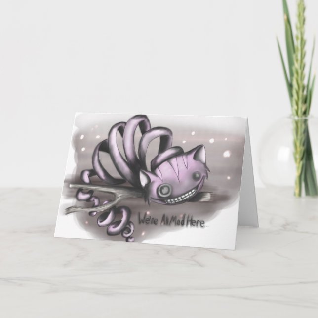 Festiva Gato de Cheshire - tarjeta de Alicia (Anverso)