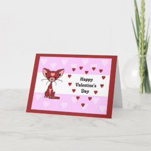 Festiva Gato de Leroy - tarjeta del el día de San Valentín
