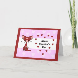 Festiva Gato de Leroy - tarjeta del el día de San Valentín