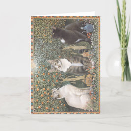 Festiva Gato de tarjeta de navidades