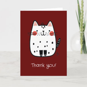 Festiva Gato feliz - Tarjeta de agradecimiento