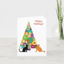Festiva Gato Navidades Tarjeta "Gloria In Excelsis BCC"