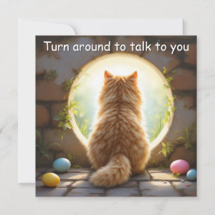 Festiva Gato persa - Tarjeta de vacaciones de Pascua
