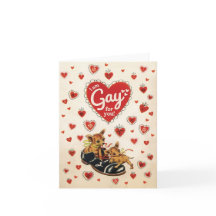 GAY PARA TI - tarjeta de San Valentín retro linda 