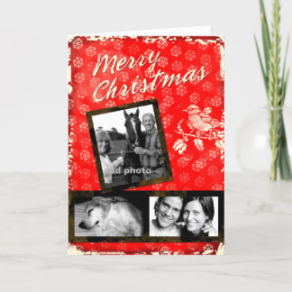 Festiva GC | Tarjeta Rustic Merry Christmas Photo Greaming