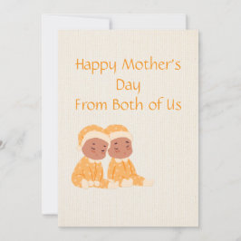 Festiva Gemelos llorosos feliz tarjeta del día de la madre