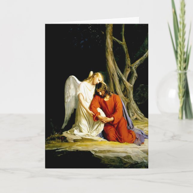 Festiva Gethsemane. Tarjeta de Pascua Bella Artes (Anverso)
