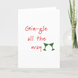 Festiva Gin-gle todo el camino - tarjeta de Navidades dive