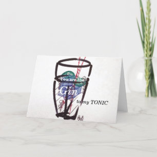 Festiva Ginebra y tarjeta de cumpleaños del tónico