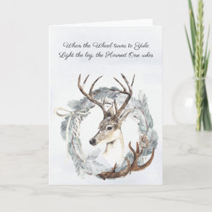 Festiva Giro de la tarjeta de felicitación Wheel Deer Yule