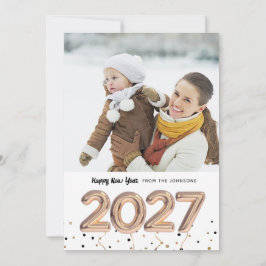 Festiva Globo de 2018 | Año Nuevo Feliz | Tarjeta fotográf