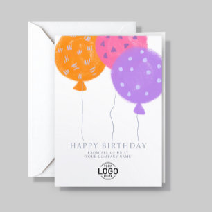 Festiva Globos con logotipo personalizado Tarjeta de cumpl