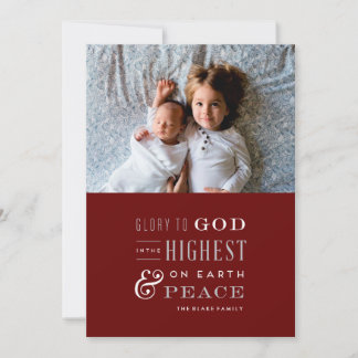 Festiva Gloria a Dios Tarjeta de Navidades Religiosos
