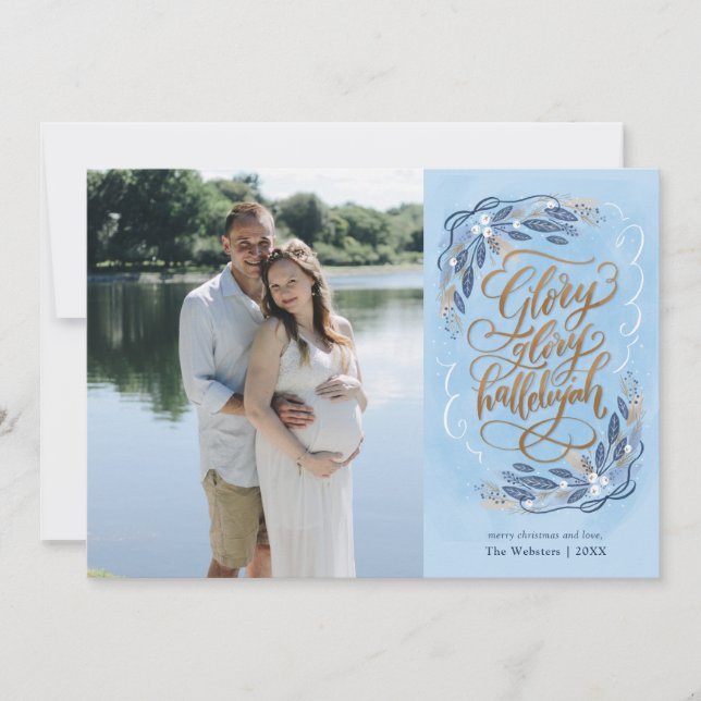 Festiva Gloria| Tarjeta de felicitación religiosa (Anverso)