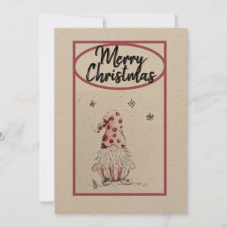 Festiva Gnome para la tarjeta de vacaciones
