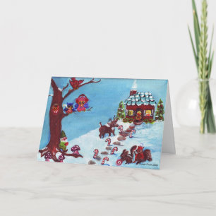 Festiva Gnomo para la tarjeta del día de fiesta de los