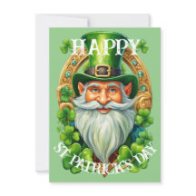 Gnomos Duendes Afortunados Tarjeta de Feliz Día de