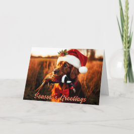 Festiva Golden Retriever tiene una tarjeta de vacaciones d