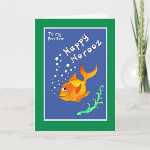 Festiva Goldfish de Norooz, para la tarjeta de