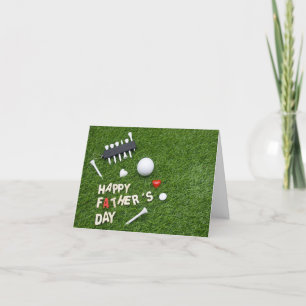 Festiva Golf Feliz Día del Padre para la Tarjeta de Golf