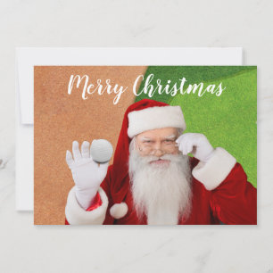 Festiva Golf Tarjeta navideña Feliz al golfista Santa Clau
