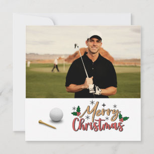 Festiva Golfer Crea tu propia tarjeta de Navidades