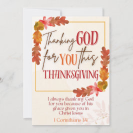 Festiva Gracias a Dios por ti, tarjeta de felicitación de 