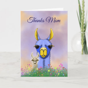 Festiva Gracias a mamá llama tarjeta del día de la madre